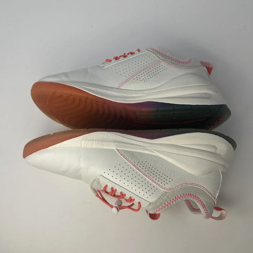 Clove Women's Classic Fuscia Fade Nursing Sneaker Sz 7.5 White Leather‎